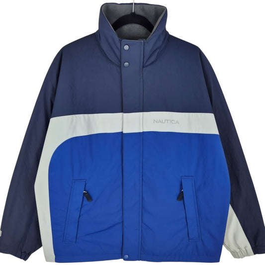 Nautica Dark Blue Heavy Nylon Jacket Size L