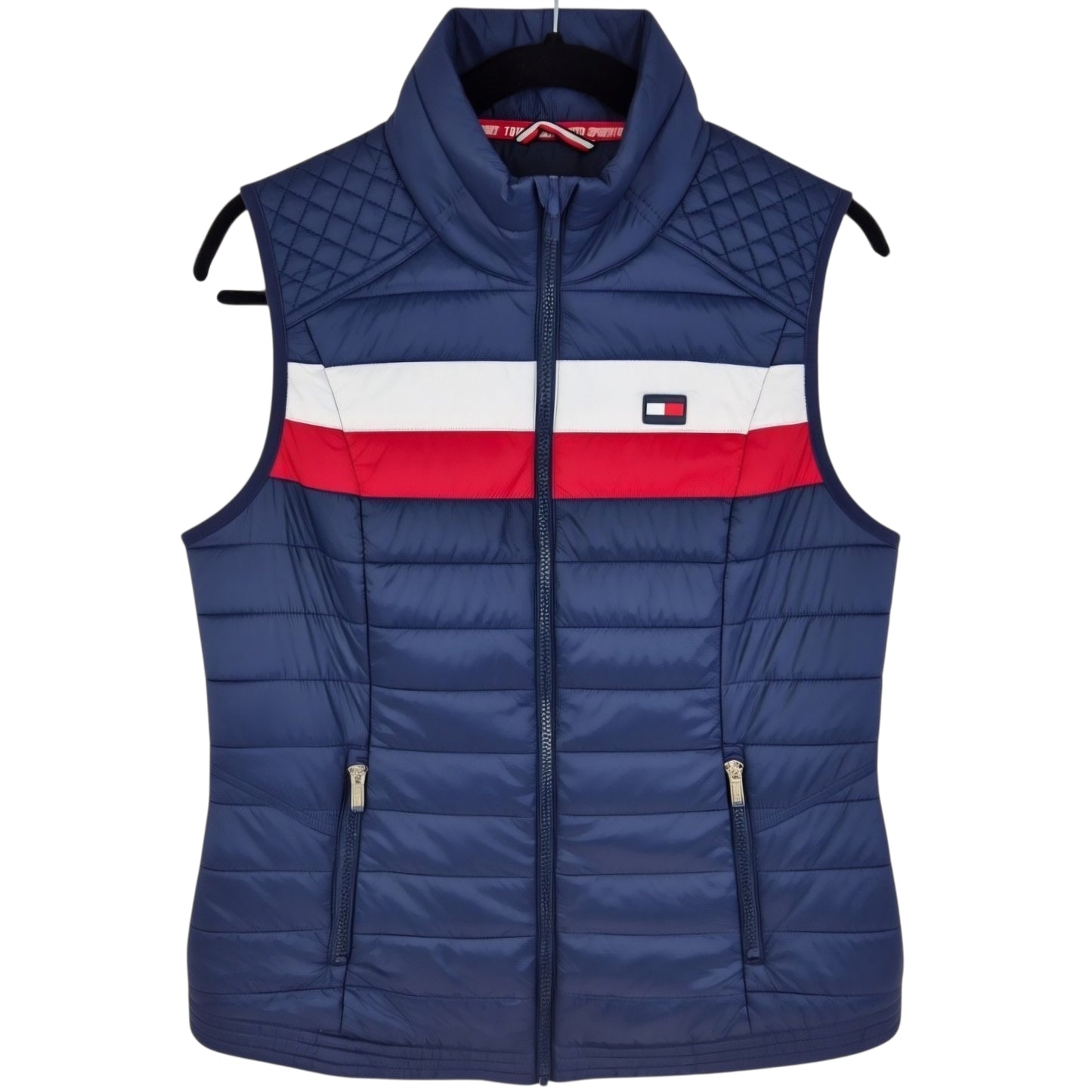 Tommy Hilfiger Sport Womens Dark Blue Padded Vest Size M