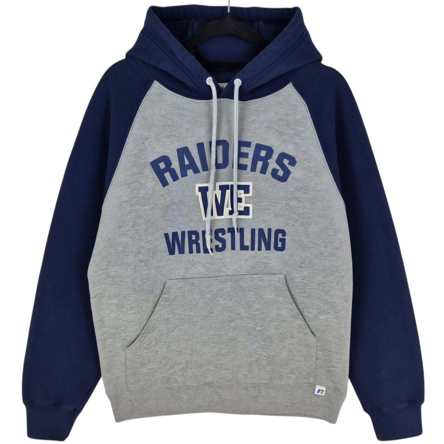 Russell Athletic Grey & Blue Raiders Wrestling Hoodie Size S