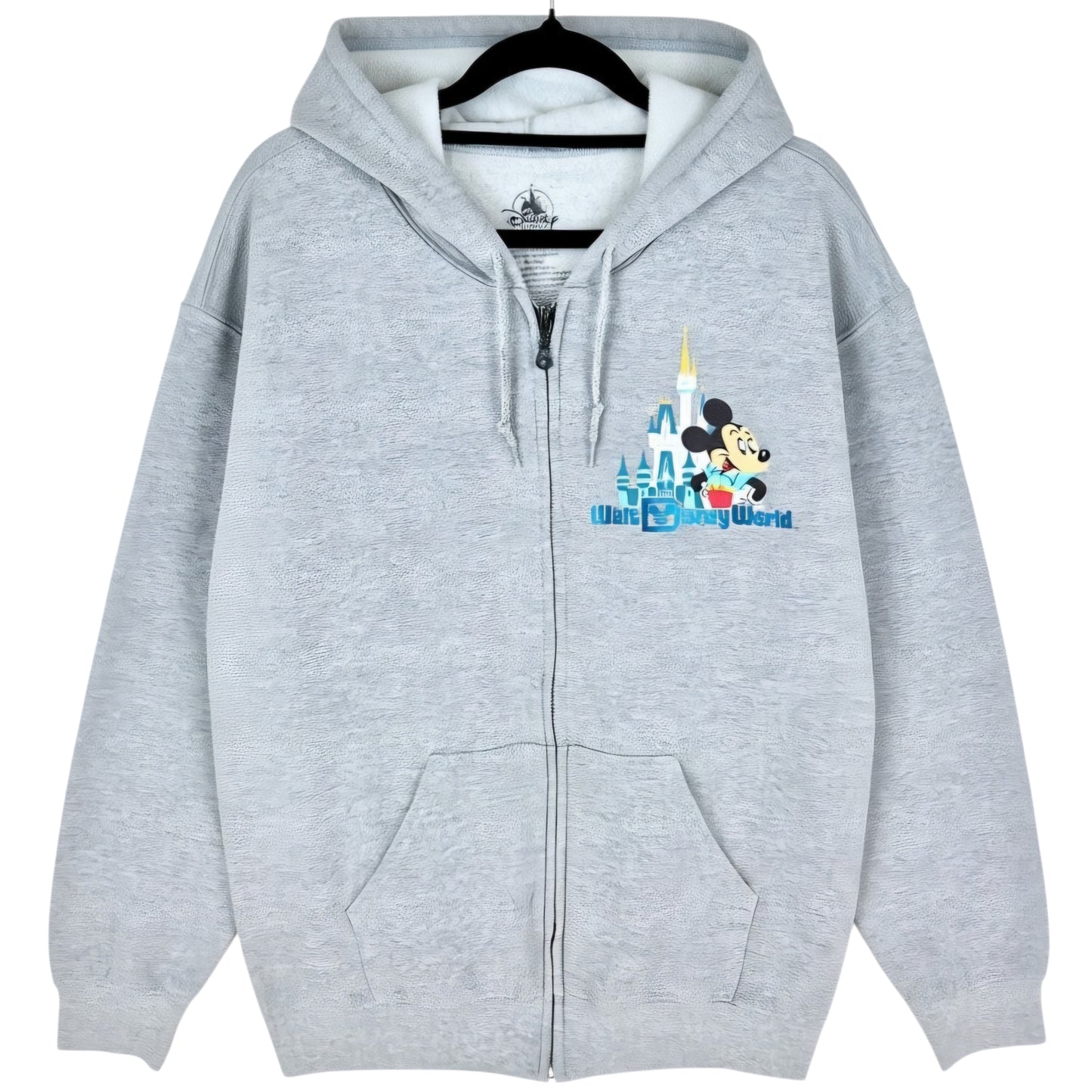 Disney World Light Grey Zip Hoodie Size M