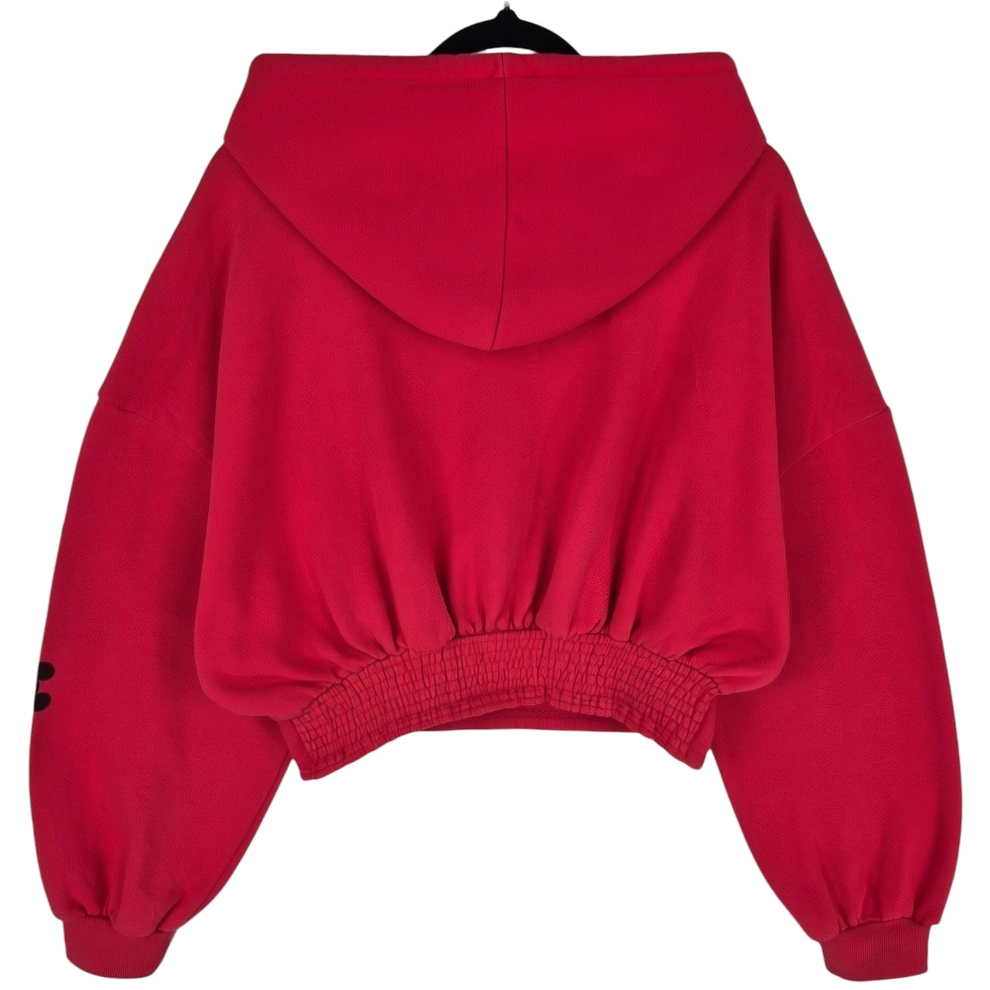 Disney Womens Red Mickey Mouse Crop Hoodie Size XL