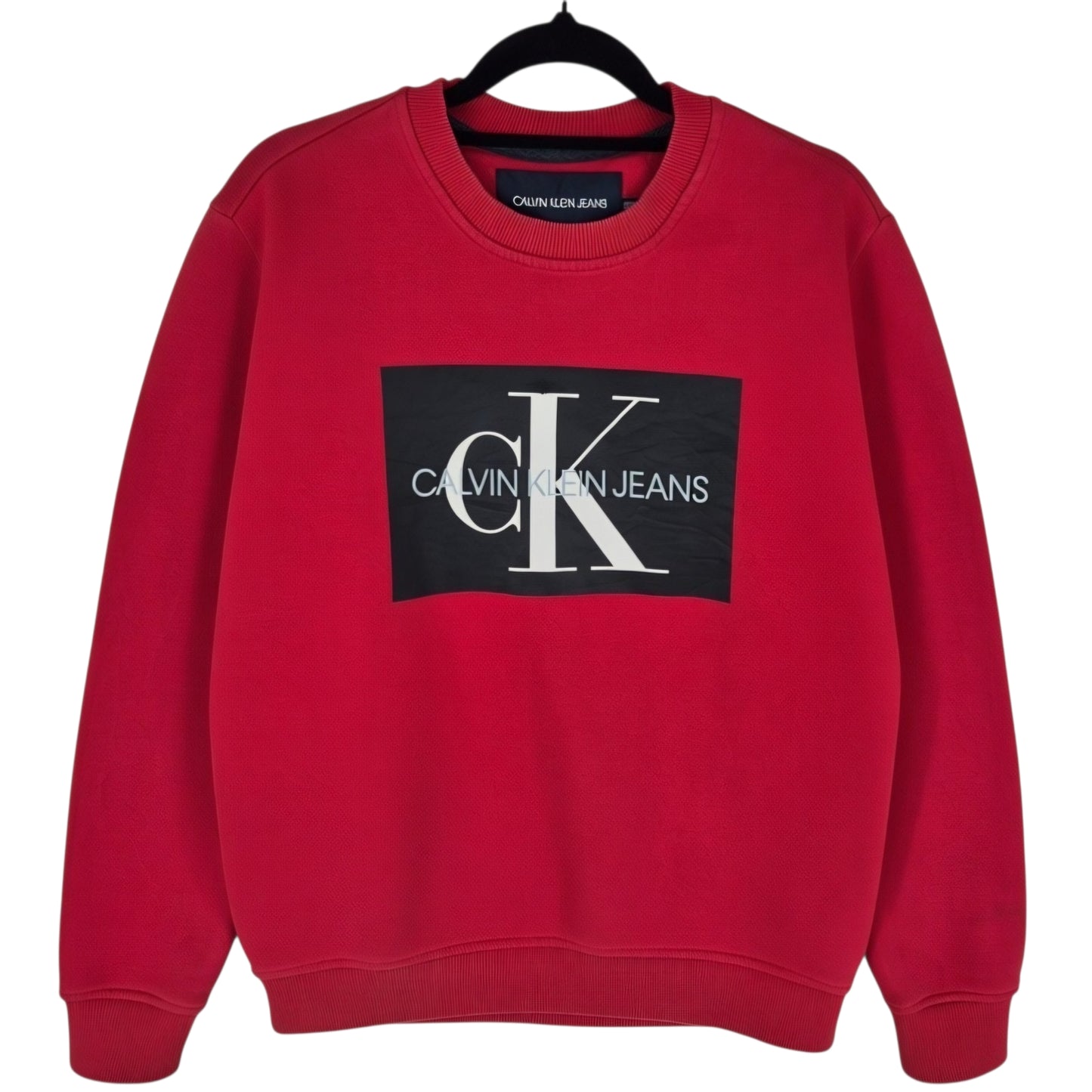 Calvin Klein Jeans Red Crewneck Sweater Size S