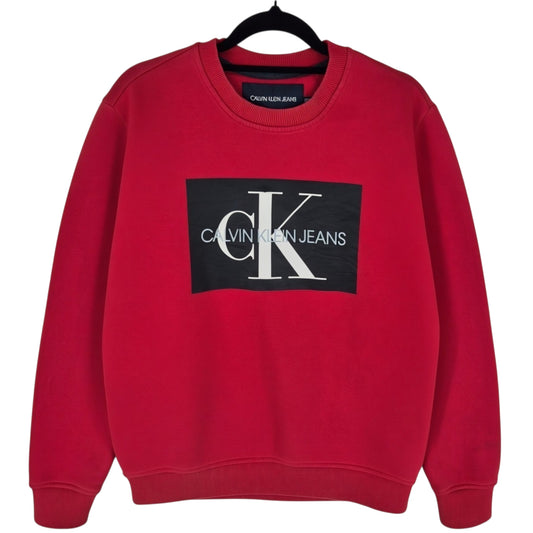Calvin Klein Jeans Red Crewneck Sweater Size S