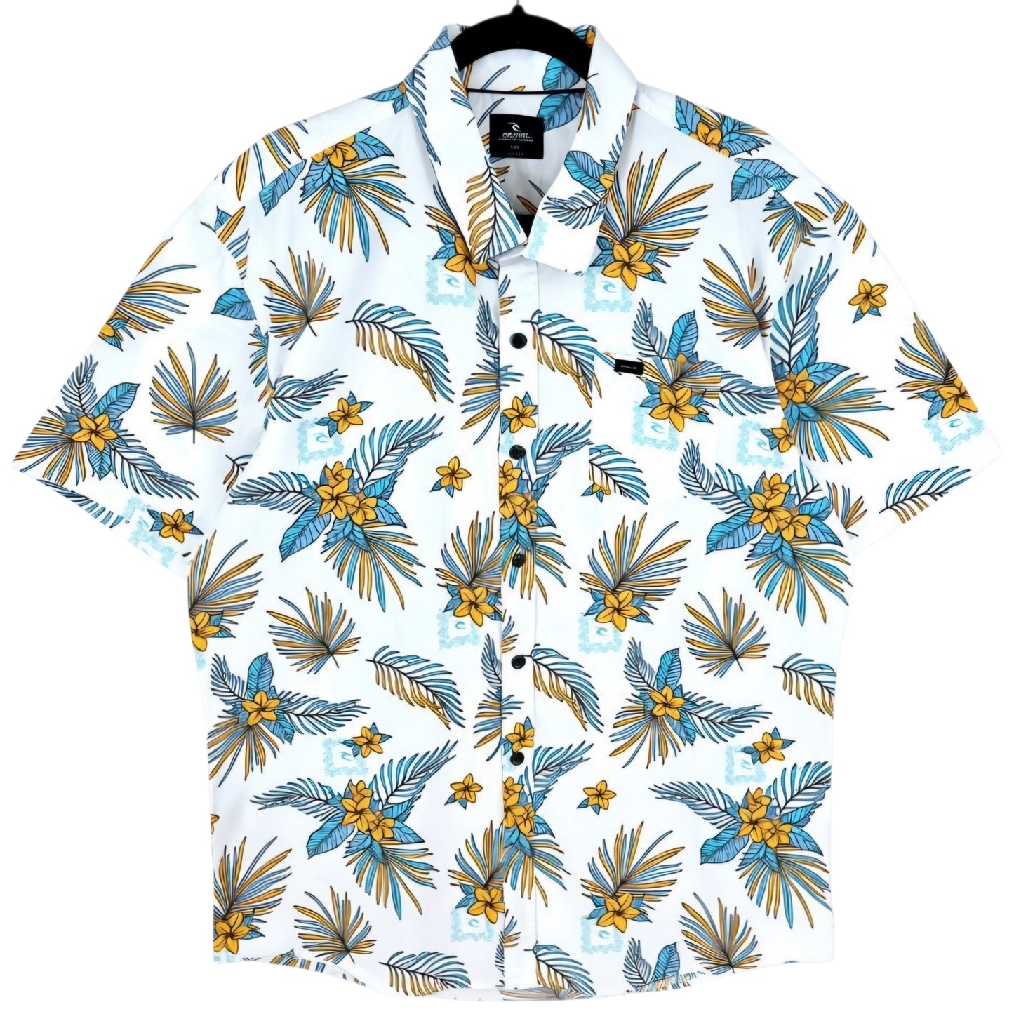 Ripcurl White Short Sleeve Button Shirt Size 2XL