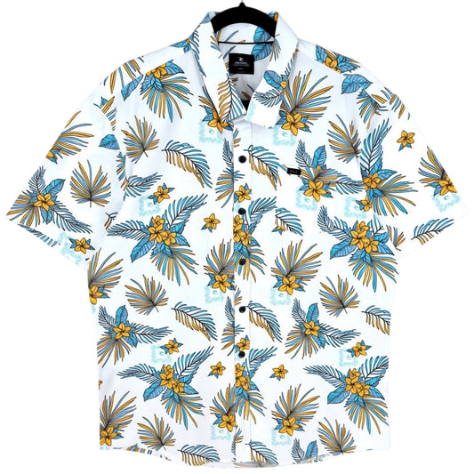 Ripcurl White Short Sleeve Button Shirt Size 2XL