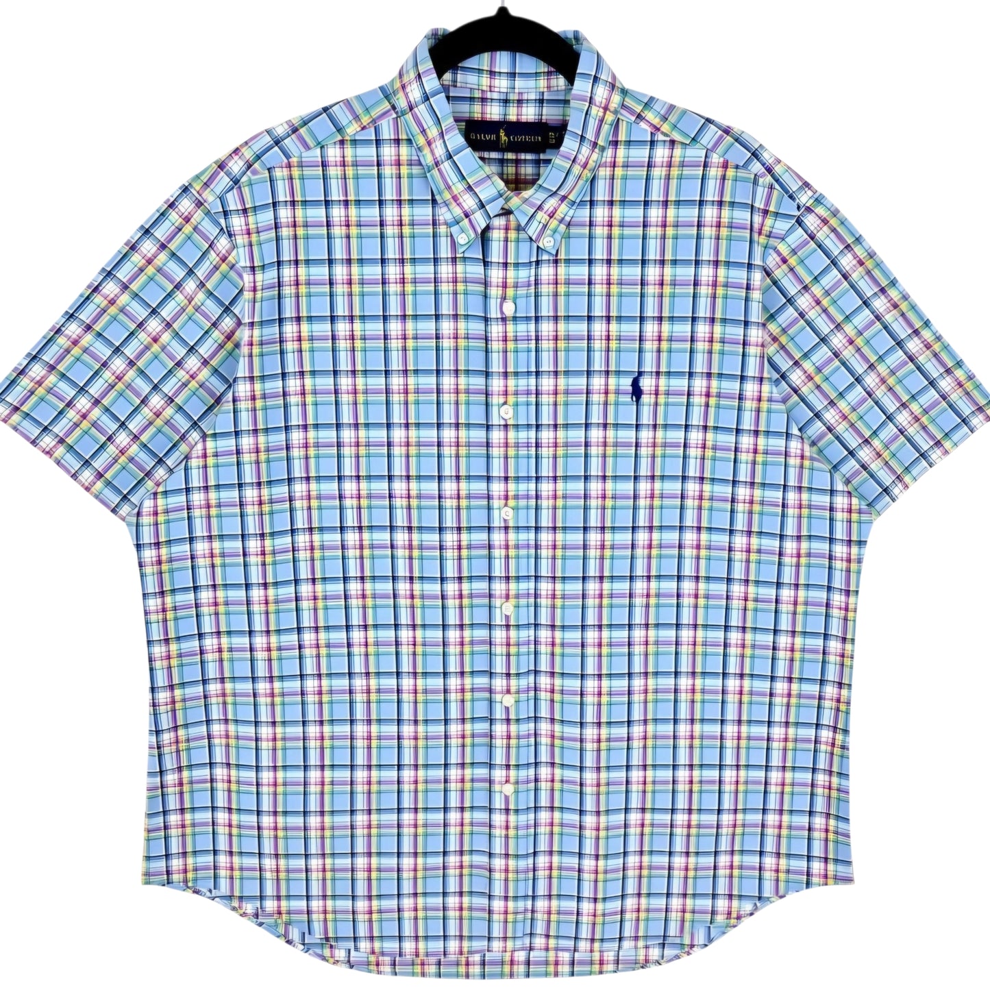 Polo Ralph Lauren Colourful Checkered Short Sleeve Button Shirt Size XL
