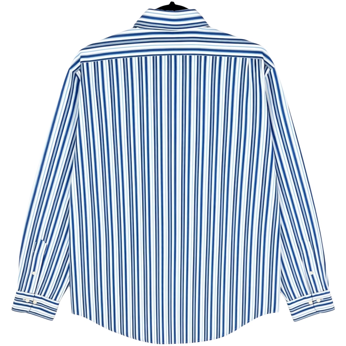 Vintage Polo Ralph Lauren 90's Blue & White Striped  Dress Shirt Size L