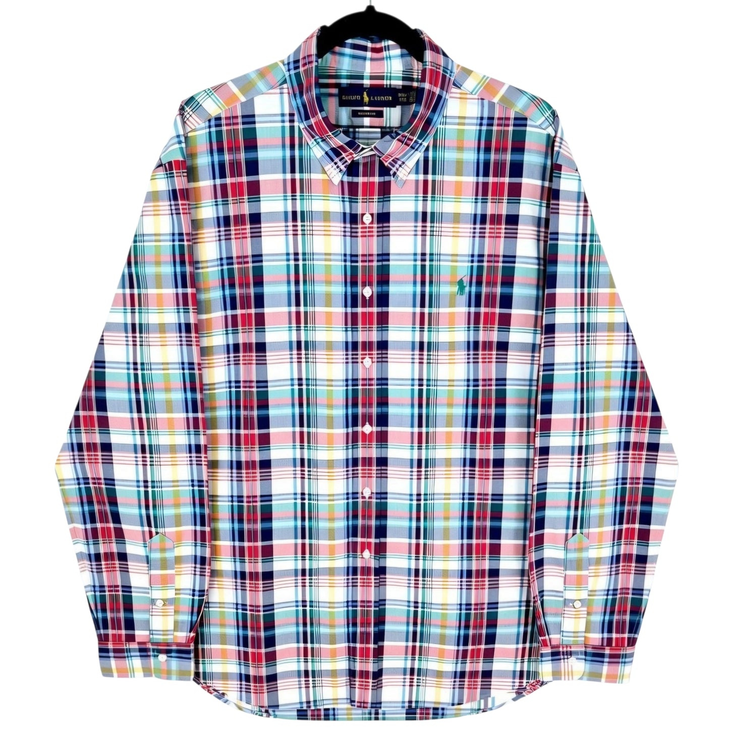 Polo Ralph Lauren Colourful Checkered Custom Fit Dress Shirt Size 2XL