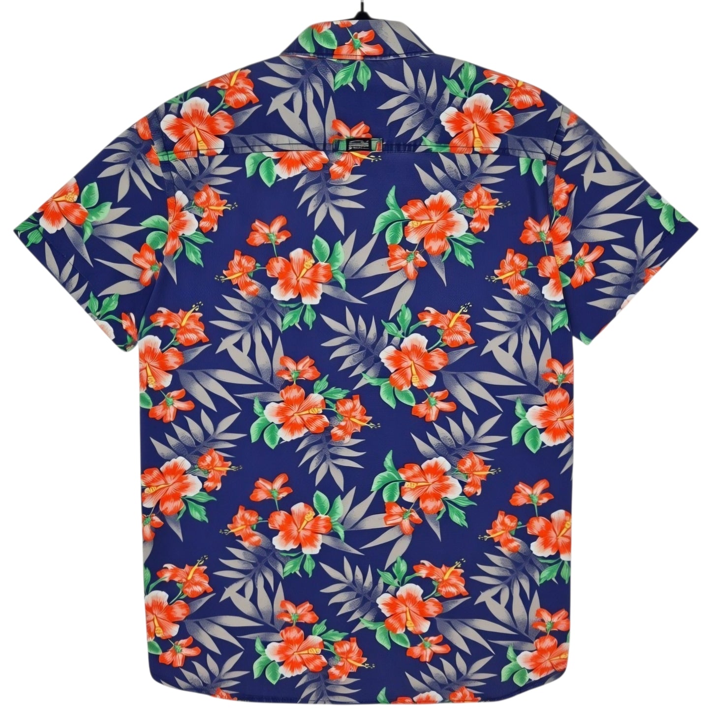 Superdry Dark Blue Slim Fit Floral Short Sleeve Button Shirt Size S