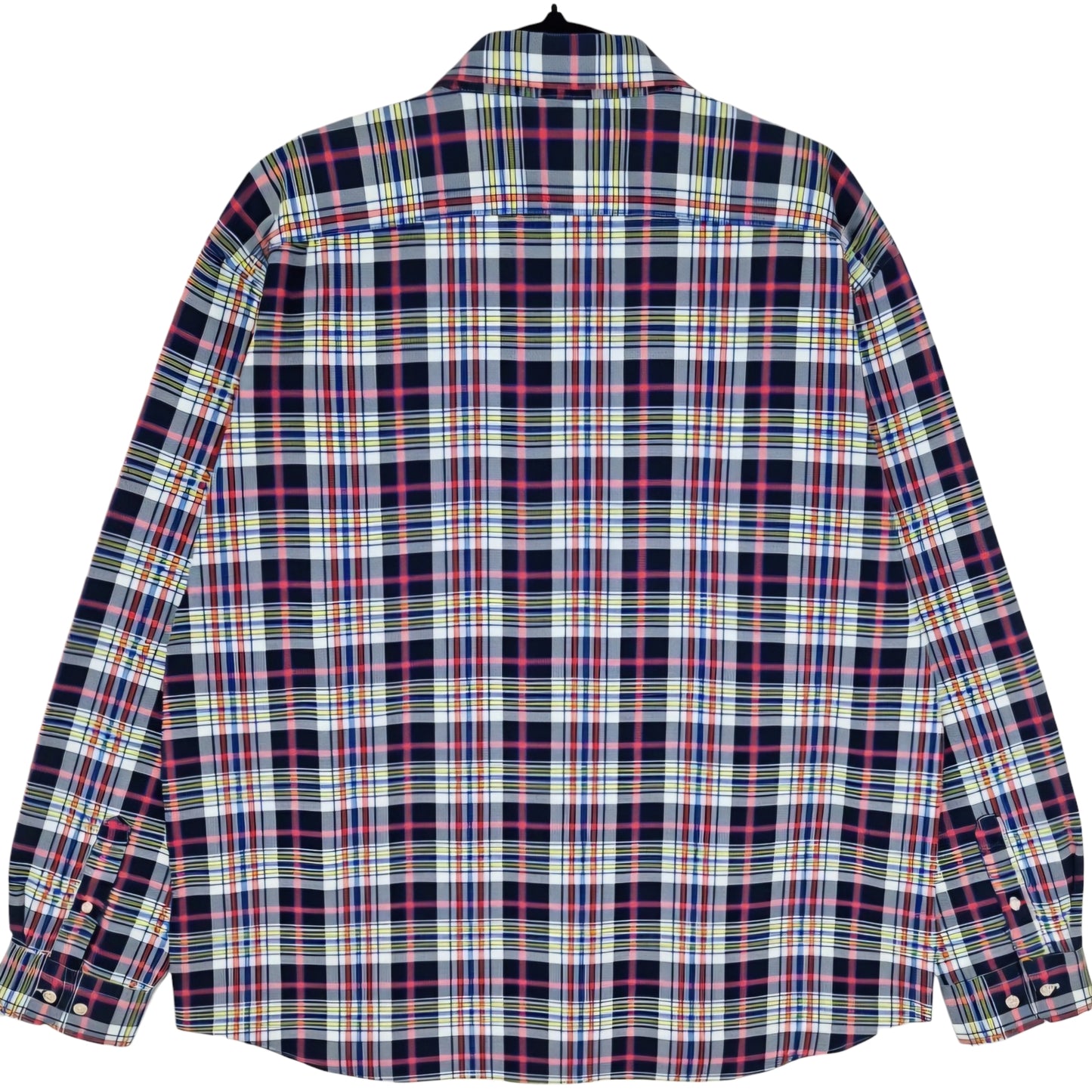 Nautica Dark Blue & Red Checkered Classic Fit Dress Shirt Size XL