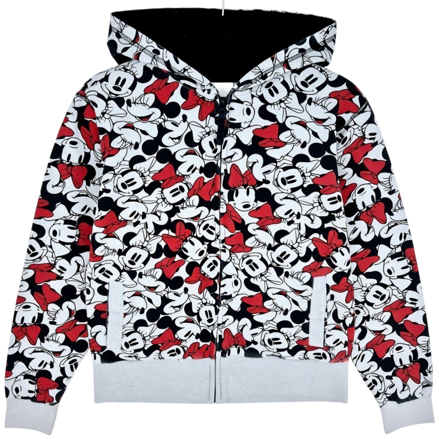 Disney Mickey Mouse Grey Zip Hoodie Size S