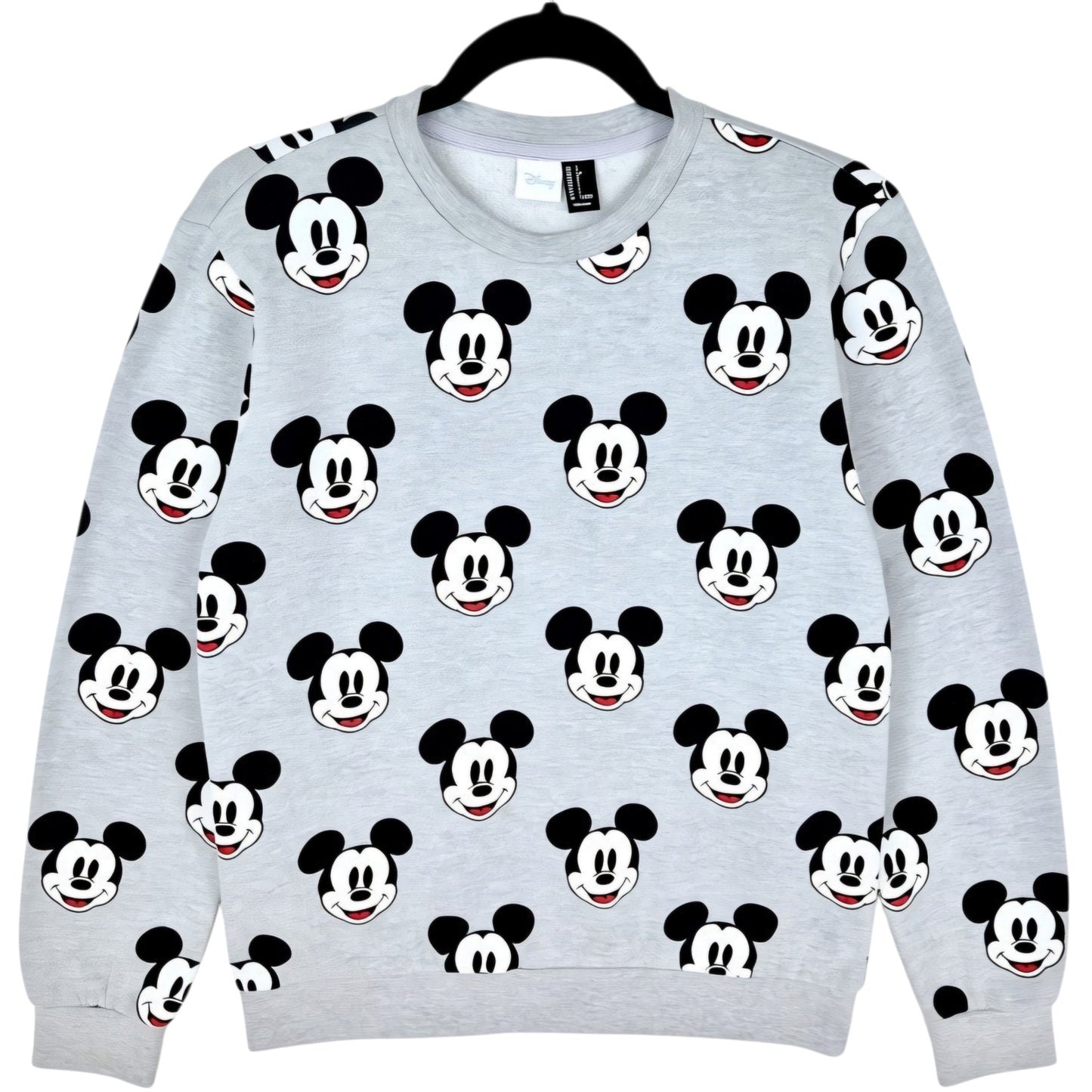 Disney Mickey Mouse Light Grey Crewneck Sweater Size S