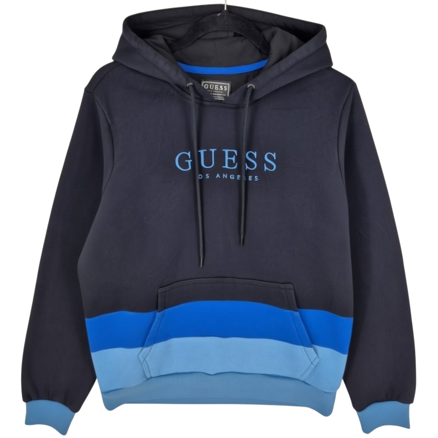 Guess Black & Blue Embroidered Hoodie Size S