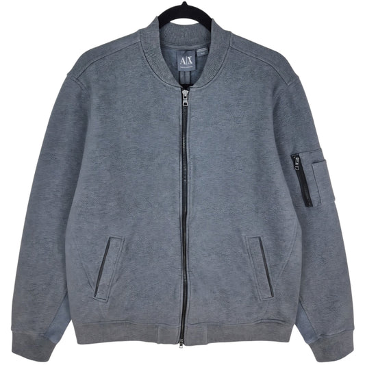 Armani Exchange Dark Grey Zip Sweater Size XL