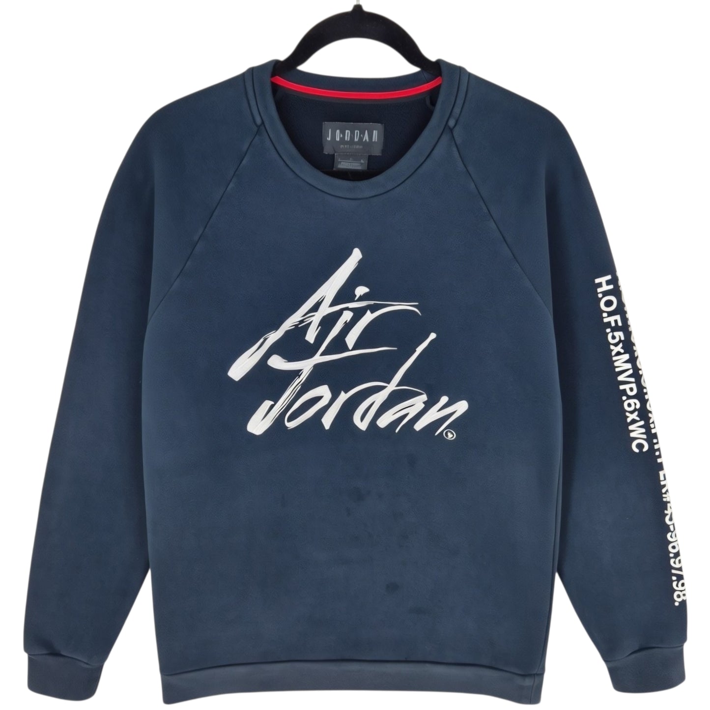 Air Jordan Black Embroidered Crewneck Sweater Size S