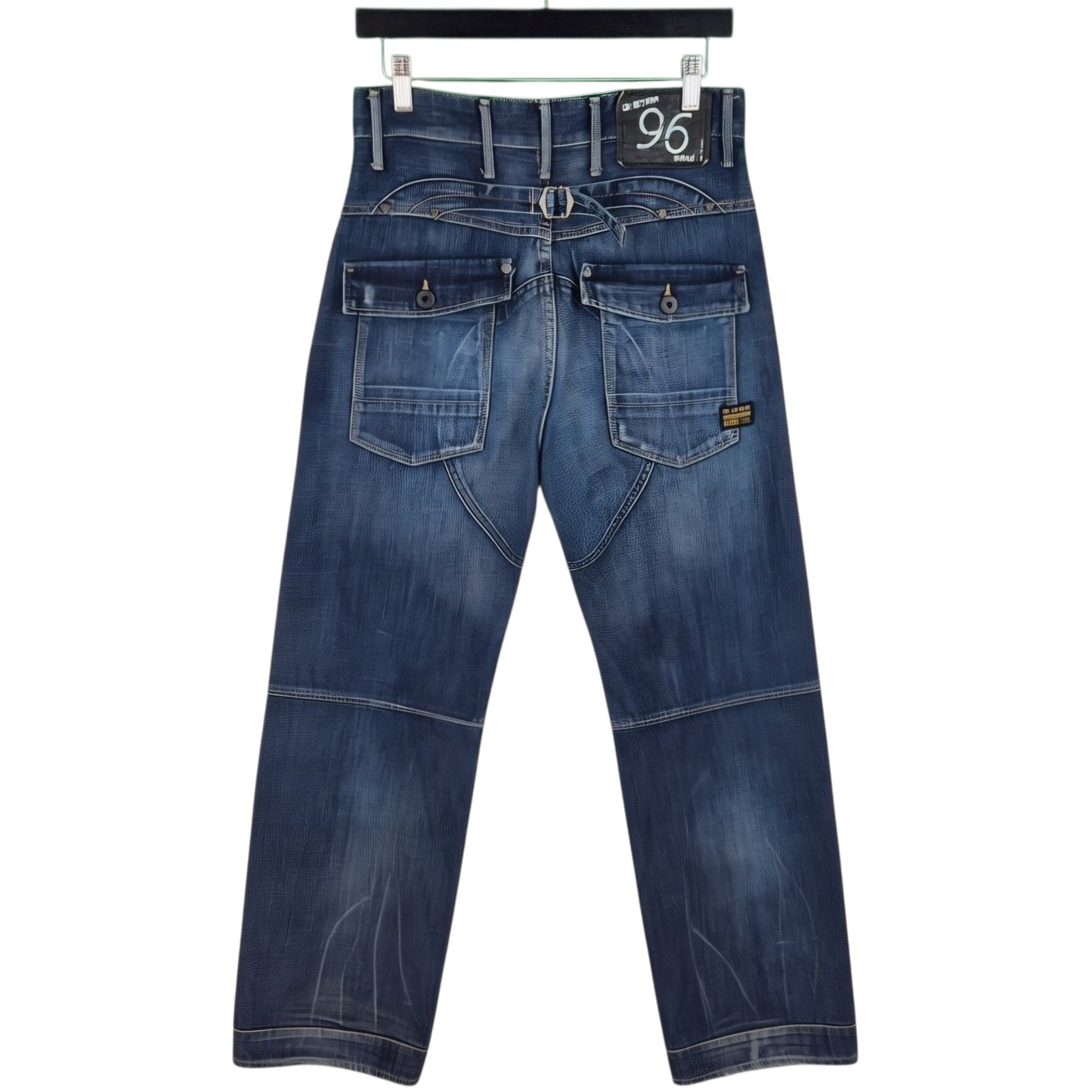 Vintage G Star Raw Jeans Dark Blue Heavy Cargo Denim W30