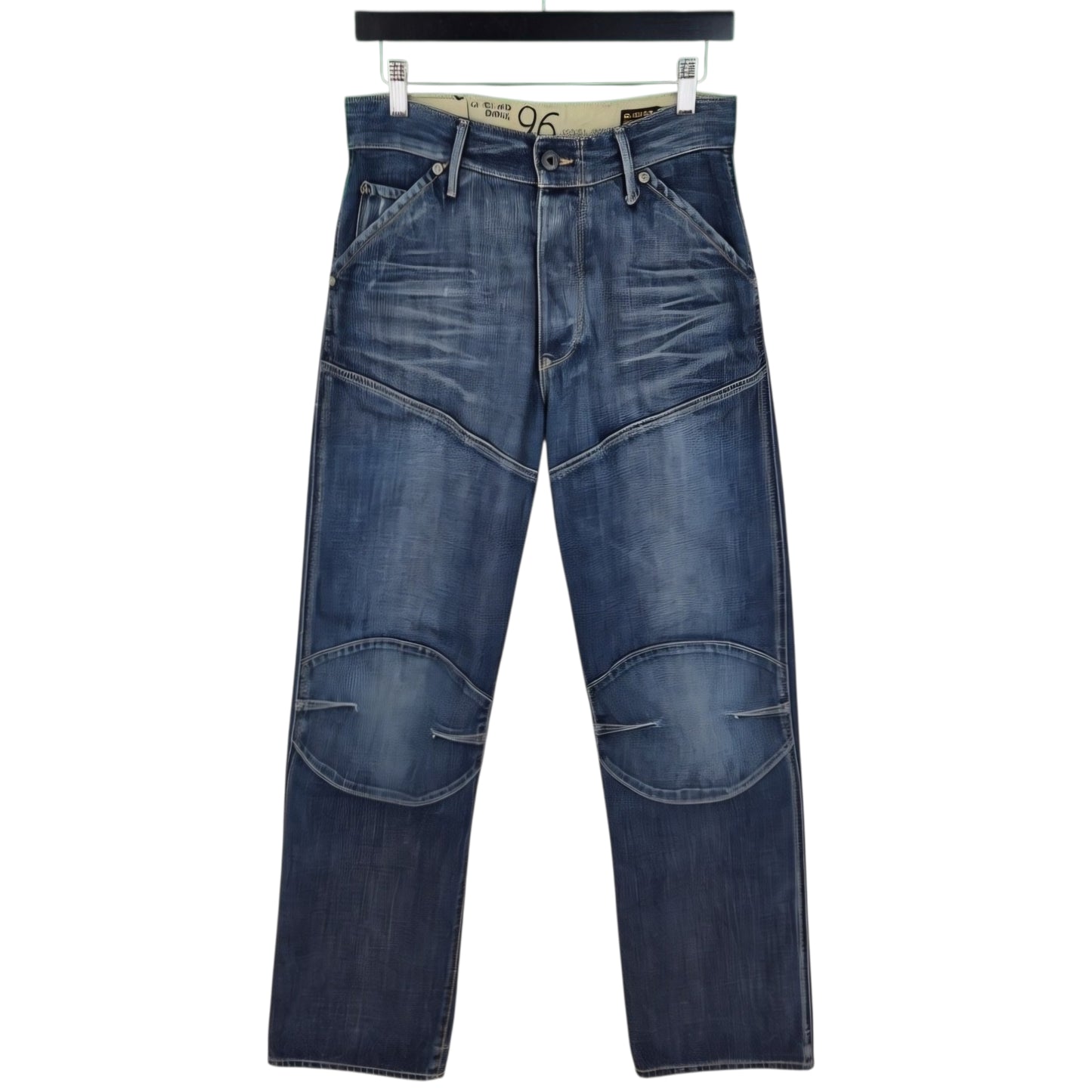 Vintage G Star Raw Jeans Dark Blue Heavy Cargo Denim W30