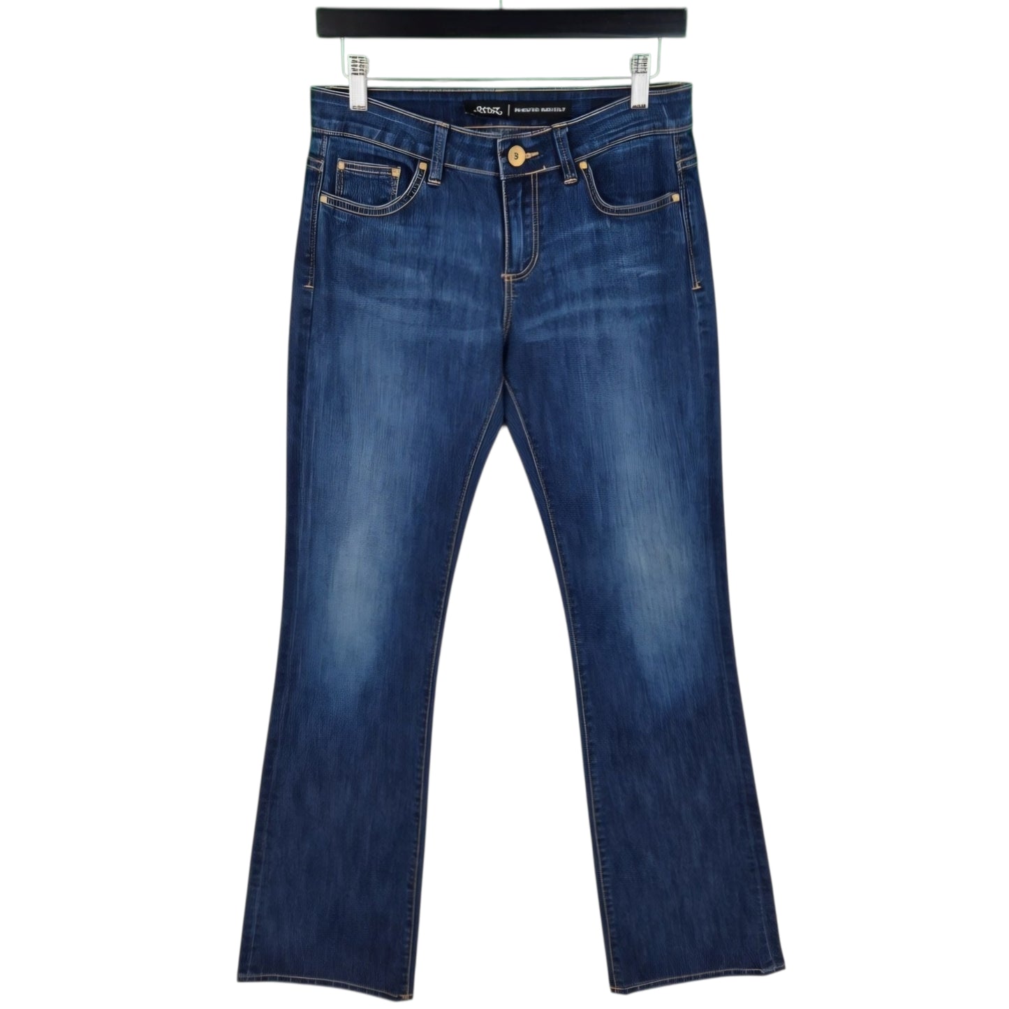 Lee Riders Jeans Womens Dark Blue Bumster Bootcut Stretch Denim W29