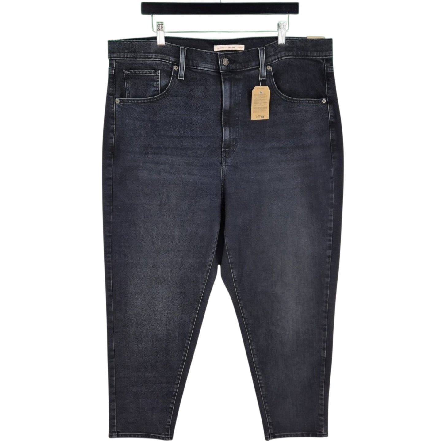 Levis Womens Dark Grey High Waisted Mom Jean Denim W39