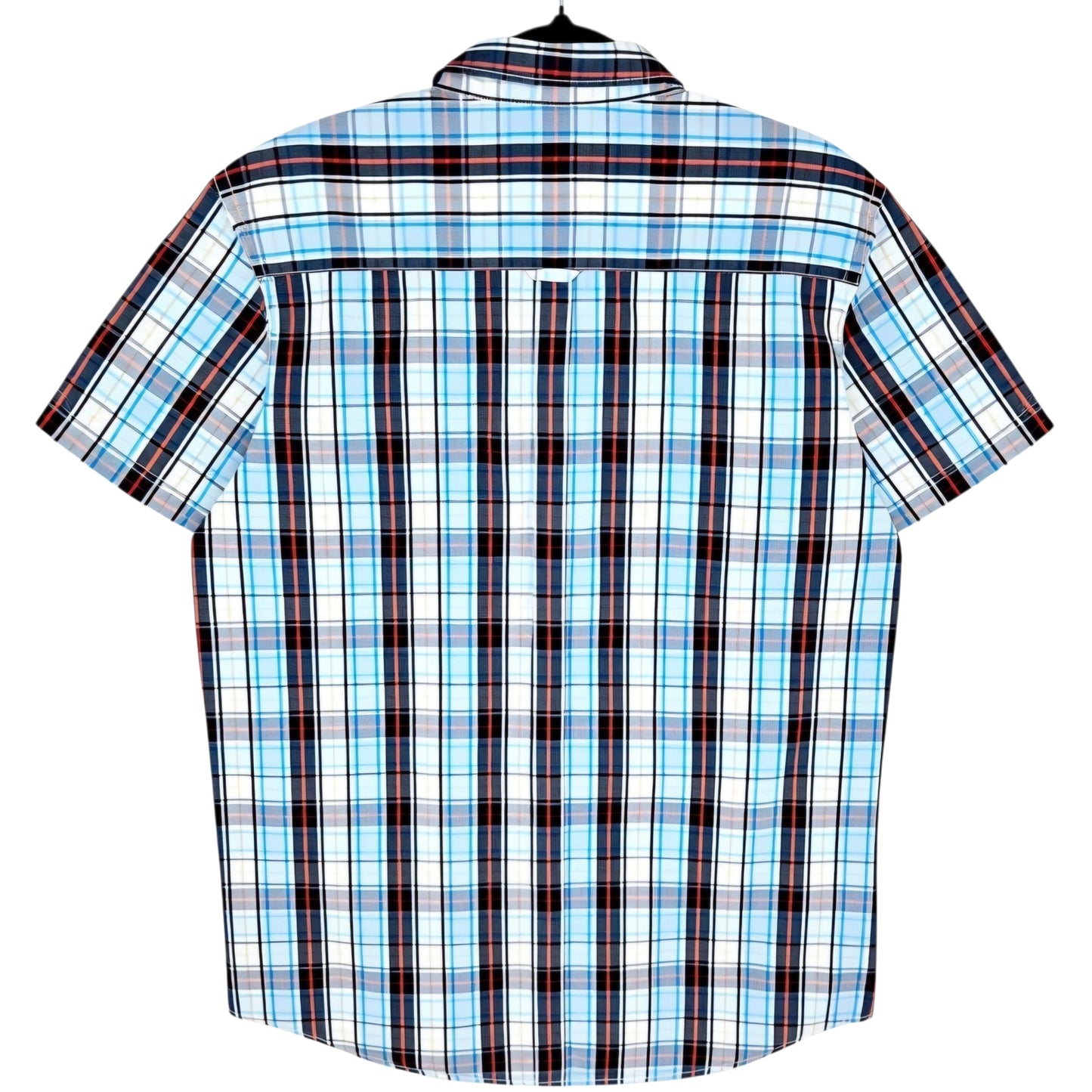 Ben Sherman Blue Checkered Short Sleeve Button Shirt Size L