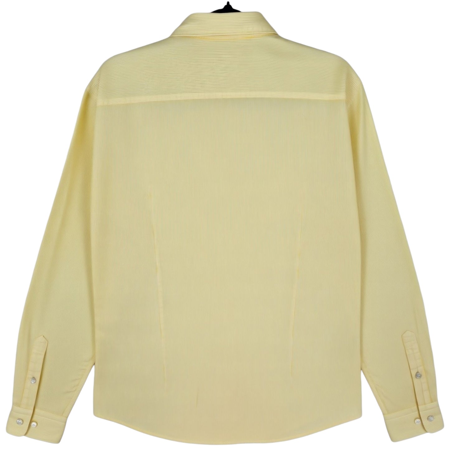 Hugo Boss Yellow Textured Slim Fit Dress Shirt Size M