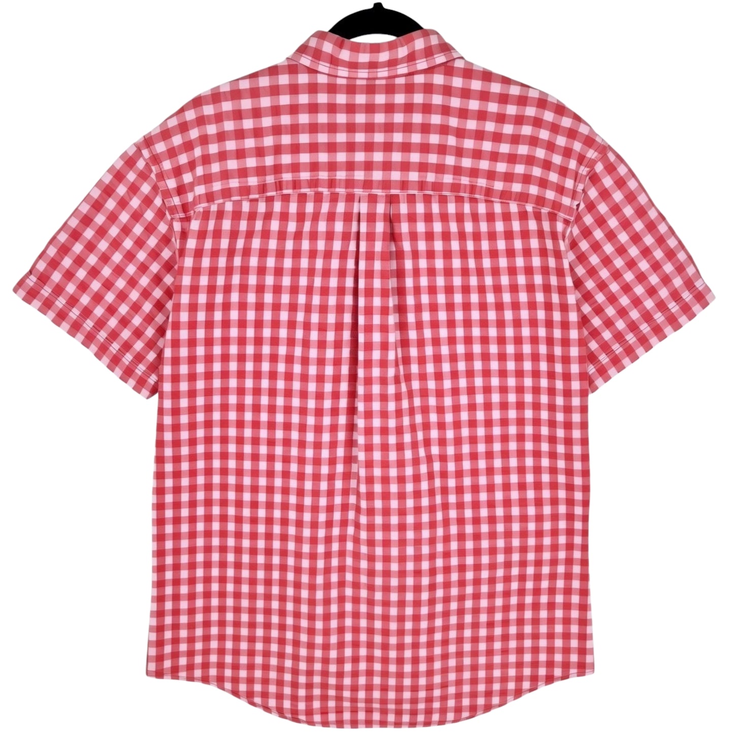 Tommy Hilfiger Coral Pink Textured Short Sleeve Button Shirt Size XL