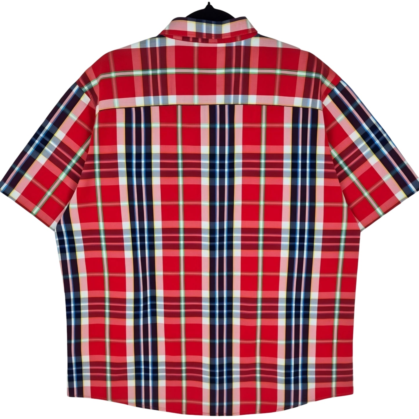 Ben Sherman Red & Blue Checkered Short Sleeve Button Shirt Size XL