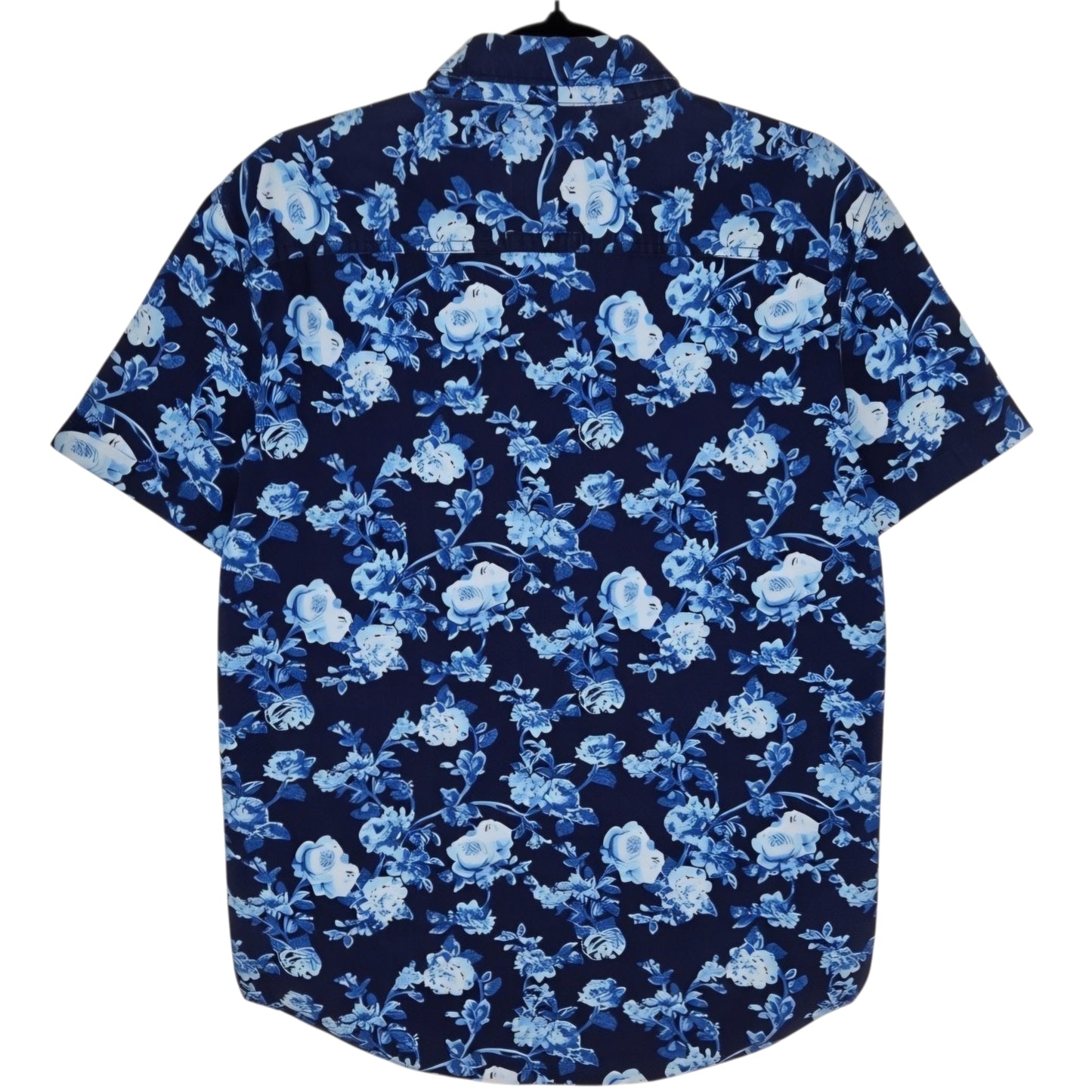Superdry Dark Blue Floral Short Sleeve Button Shirt Size M