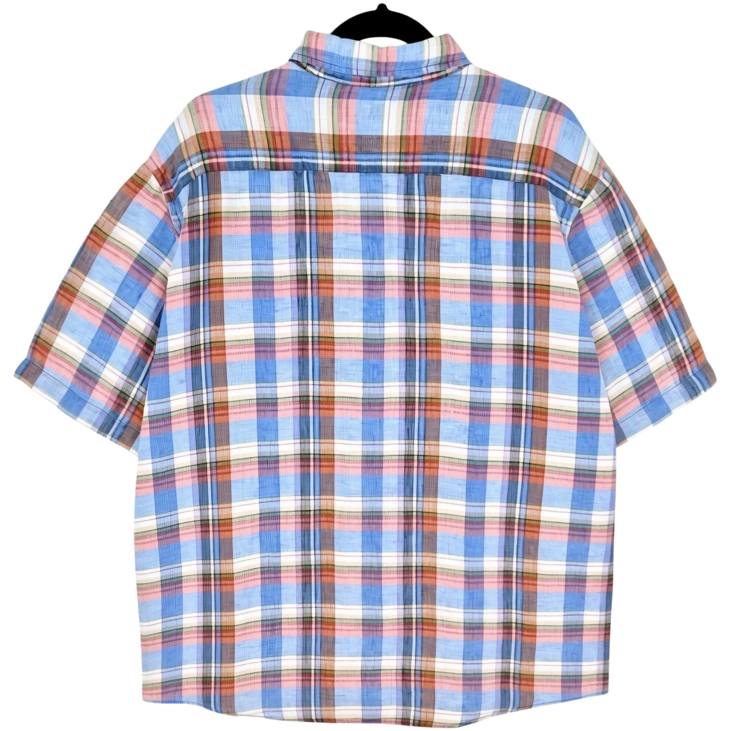 Rodd & Gunn Colourful Checkered Linen Short Sleeve Button Shirt Size XL