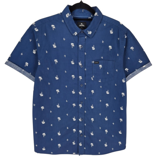 Ripcurl Dark Blue Short Sleeve Button Shirt Size S