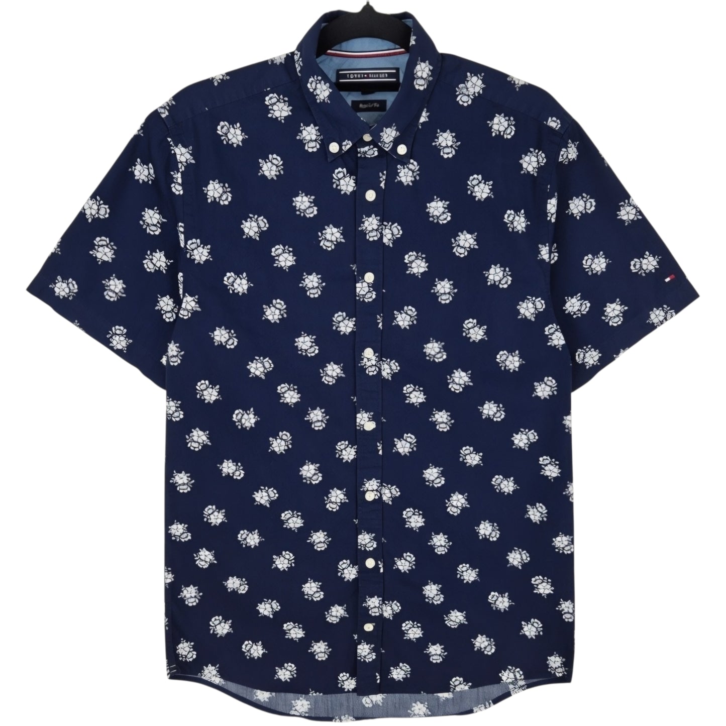 Tommy Hilfiger Dark Blue Short Sleeve Button Shirt Size XS