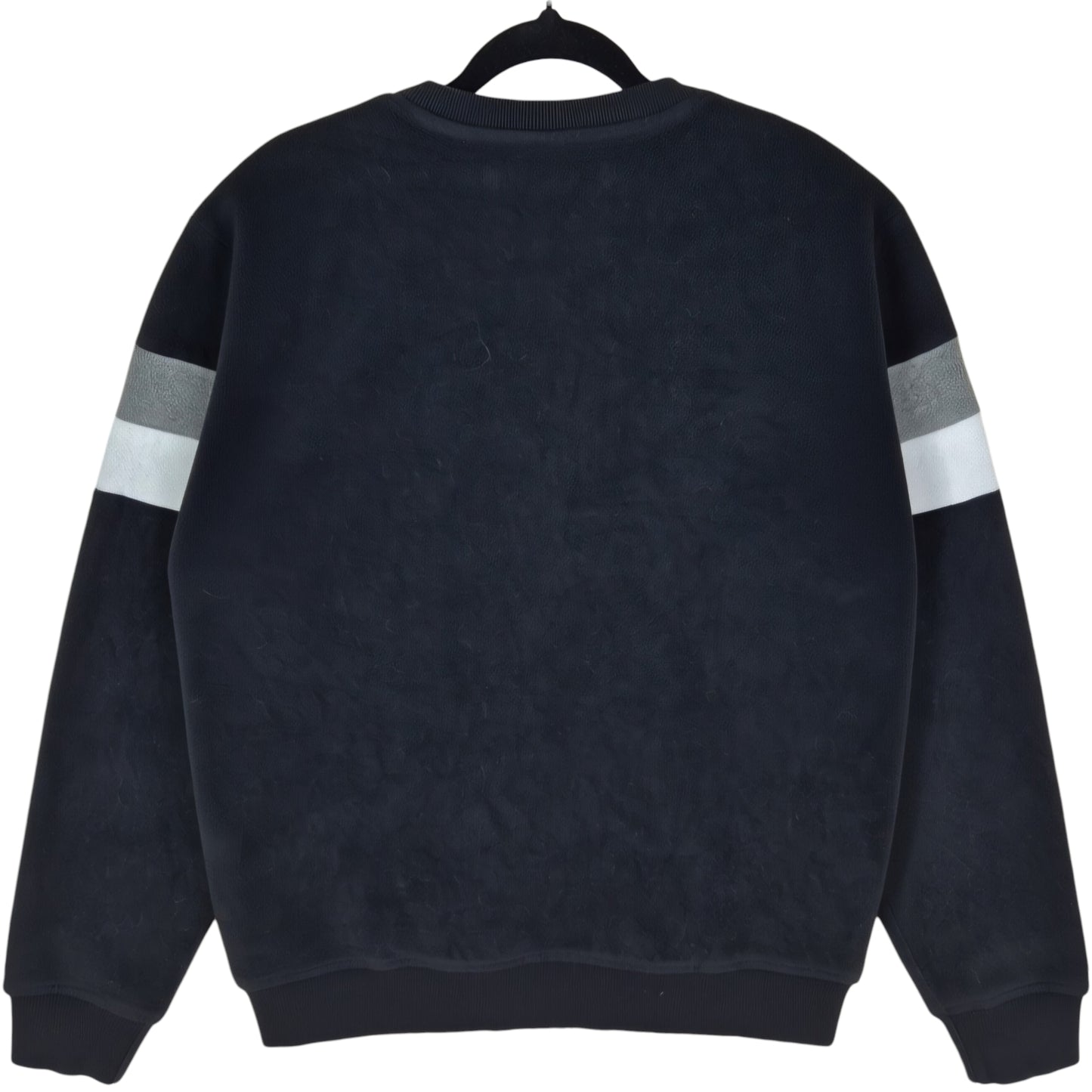 Calvin Klein Black Embroidered Crewneck Fleece Jumper Size M