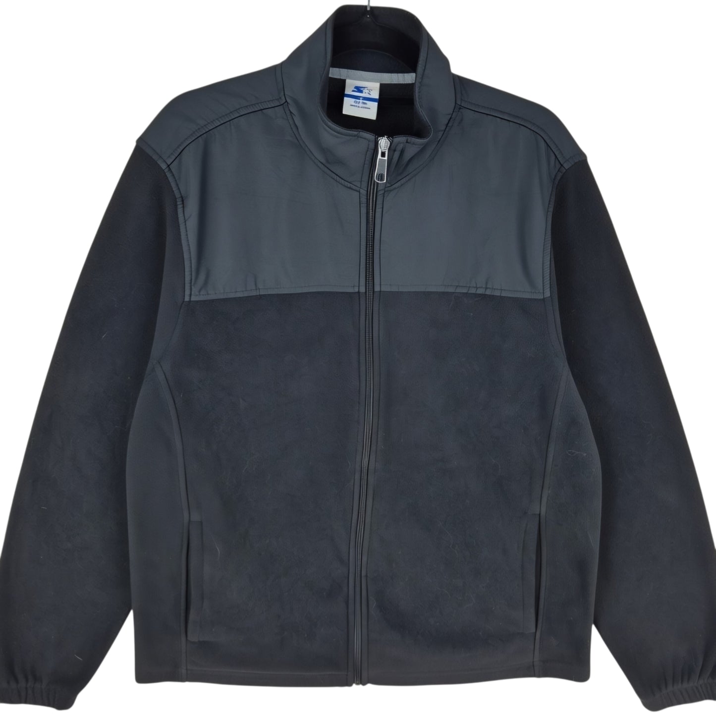 Starter Black Fleece Zip Jumper Size M