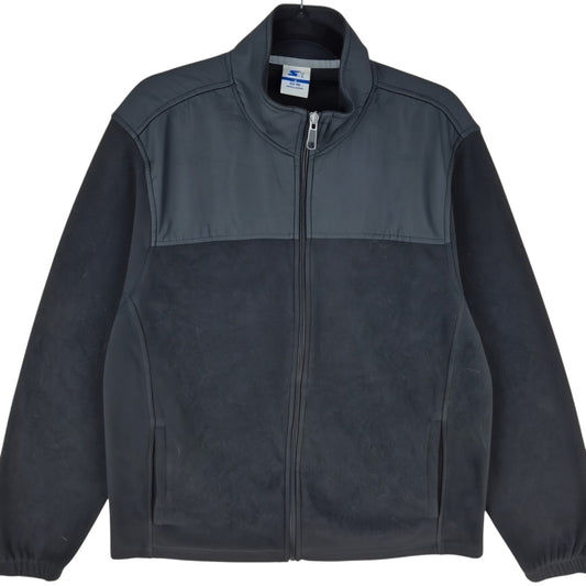 Starter Black Fleece Zip Jumper Size M
