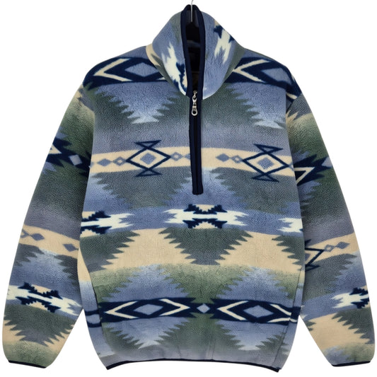Vintage Woolrich 90's Blue Quarter Zip Fleece Jumper Size S