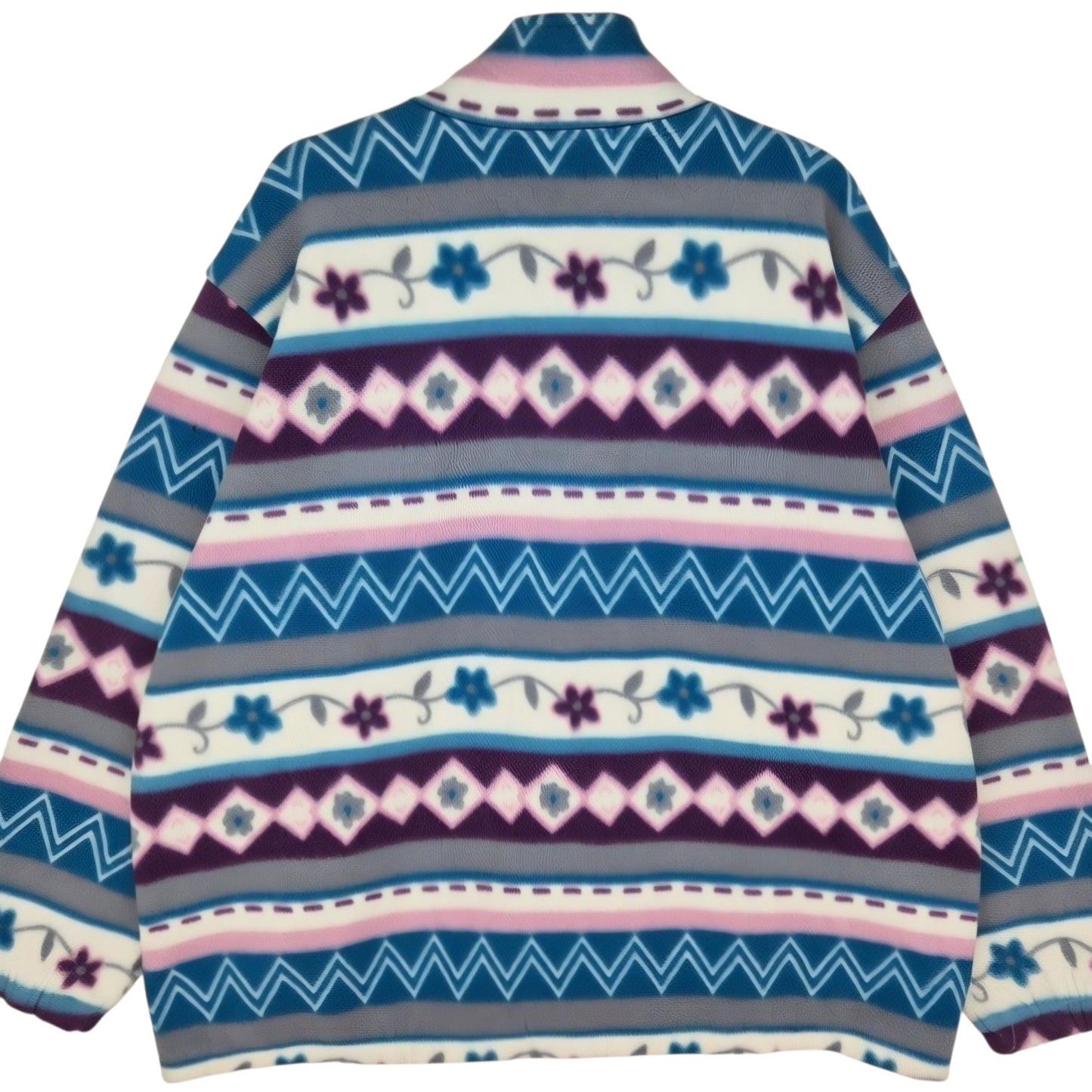 Alfred Dunner Blue & Purple Fleece Zip Jumper Size XL