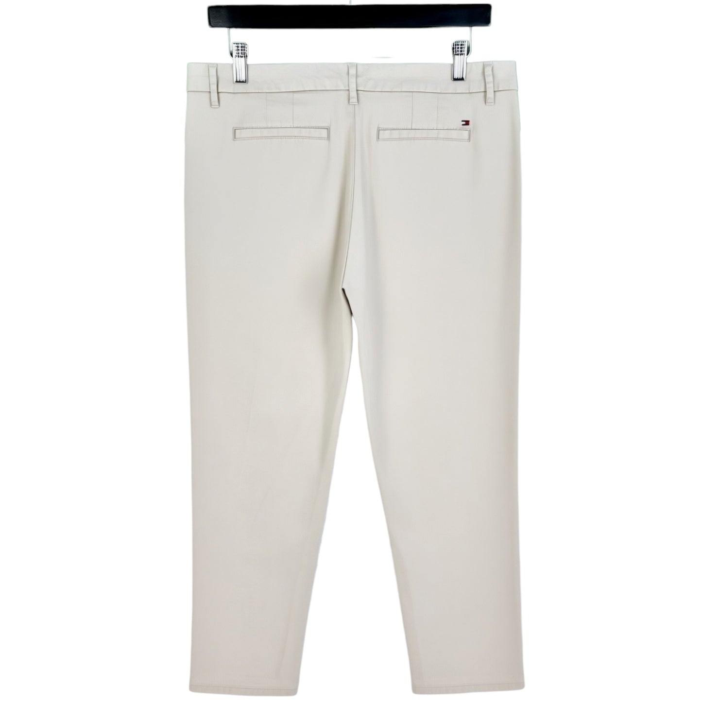 Tommy Hilfiger Womens Cream Brown Tapered Chino Pants W34