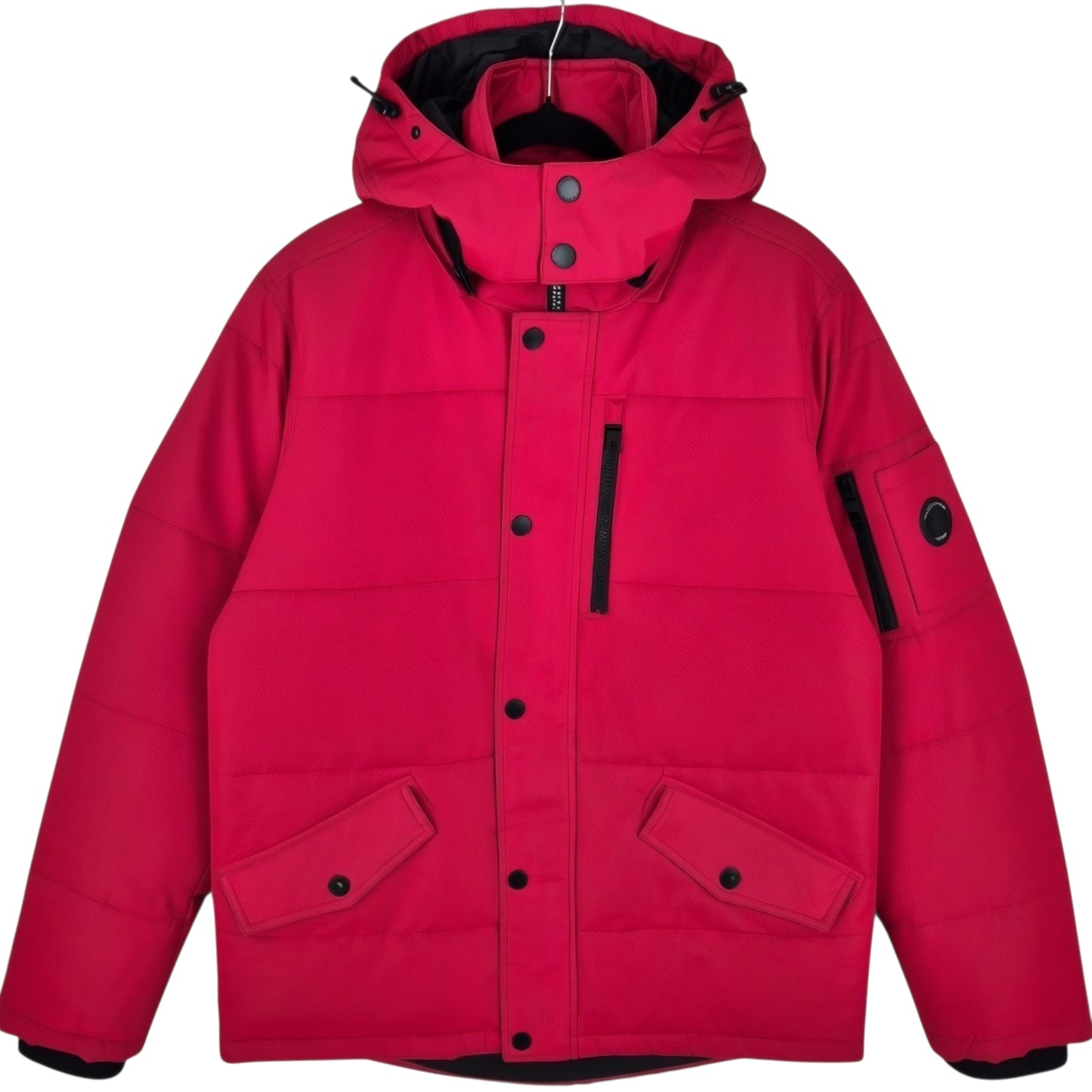Nautica Red Heavy Quilted Nylon Jacket Size S