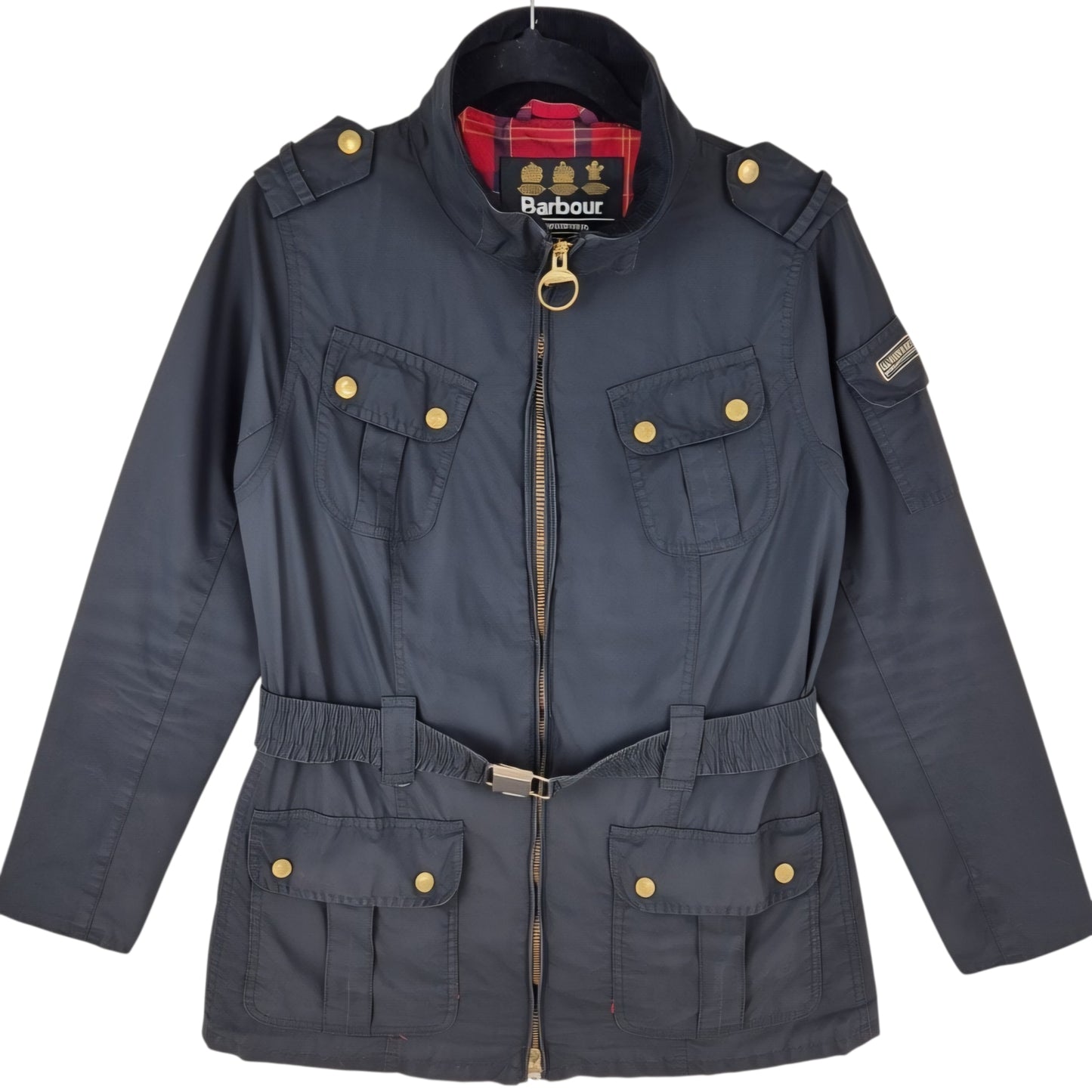 Barbour Womens Black Trench Coat Jacket Size L