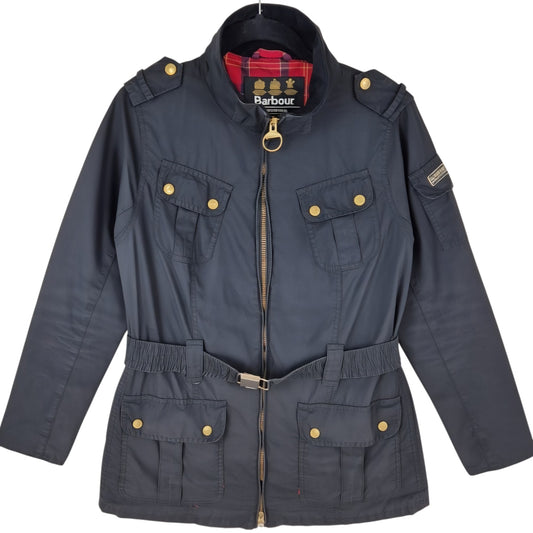 Barbour Womens Black Trench Coat Jacket Size L