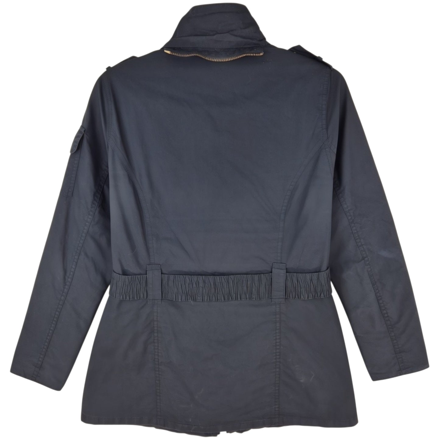 Barbour Womens Black Trench Coat Jacket Size L