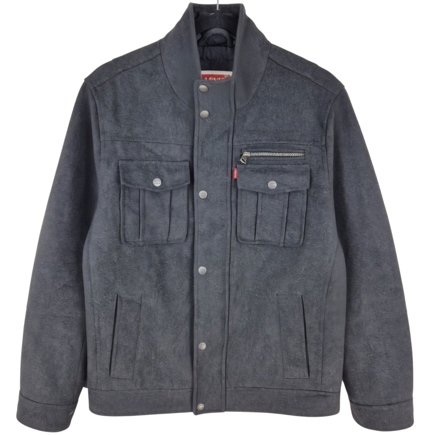 Levis Dark Grey Heavy Quilted Jacket Size S