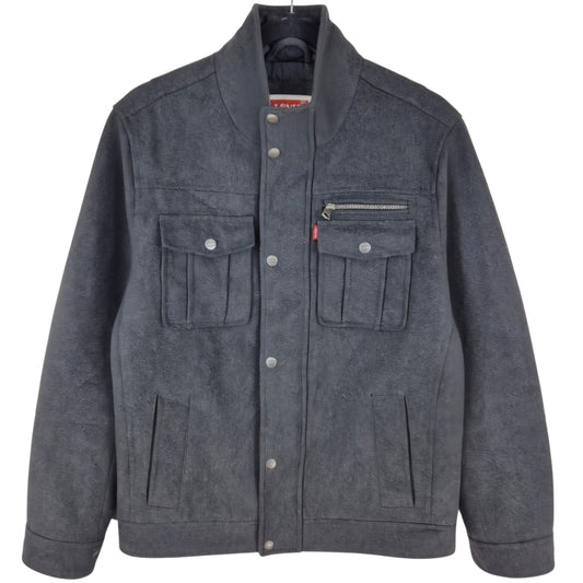Levis Dark Grey Heavy Quilted Jacket Size S