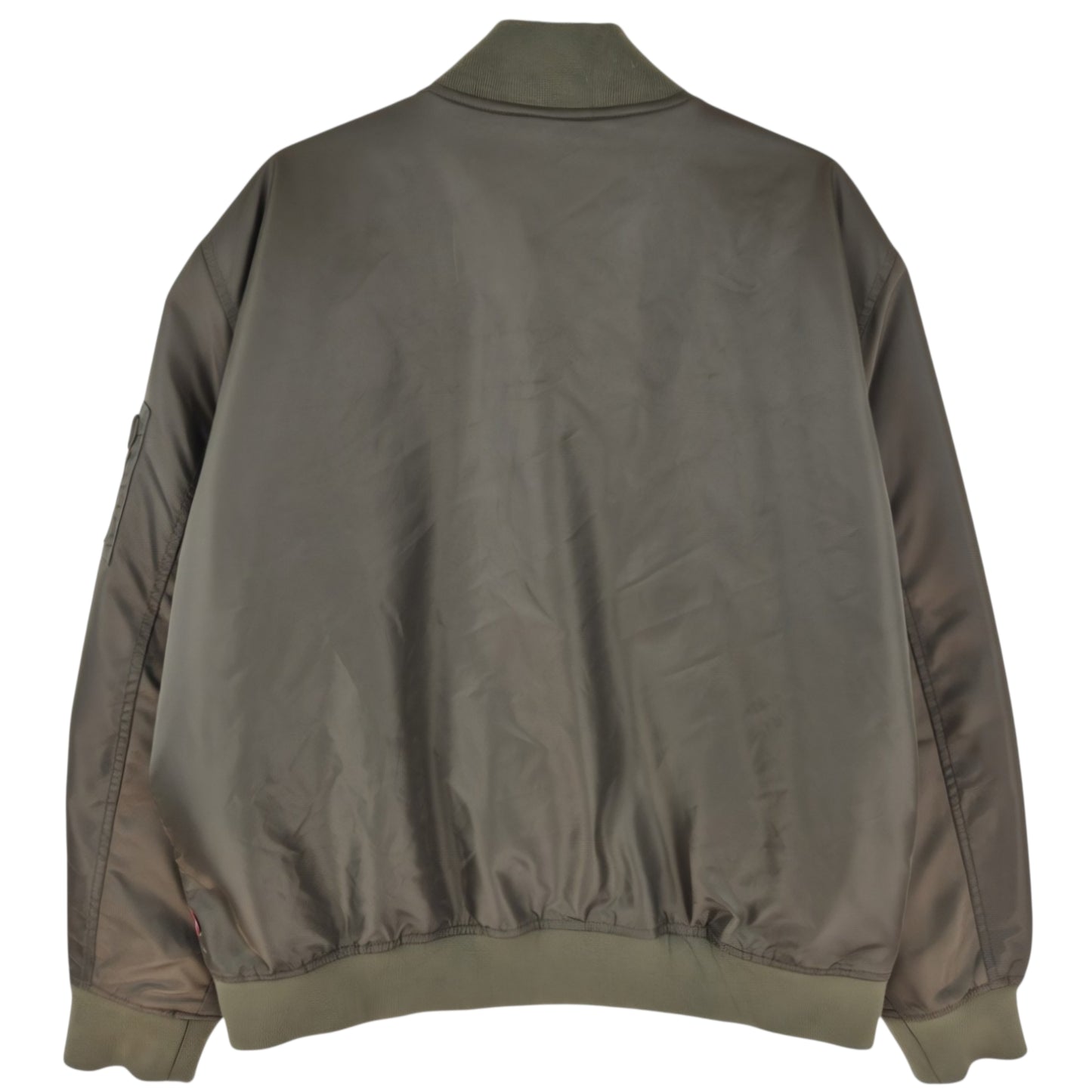 Levis Olive Green Quilted Nylon Bomber Jacket Size XL