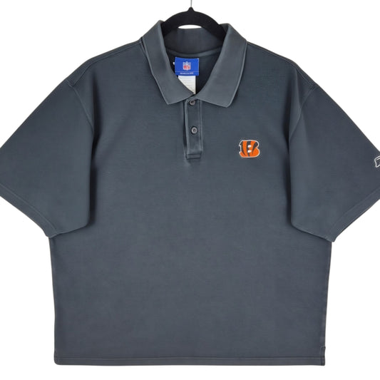 Reebok NFL Cincinnati Bengals Black Polo Shirt Size L