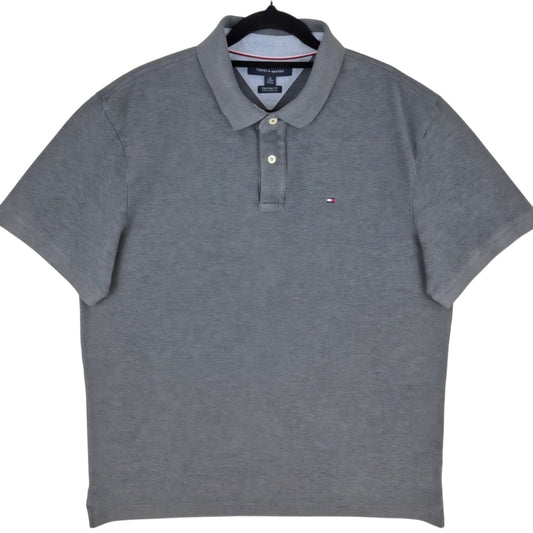 Tommy Hilfiger Grey Custom Fit Polo Shirt Size XL