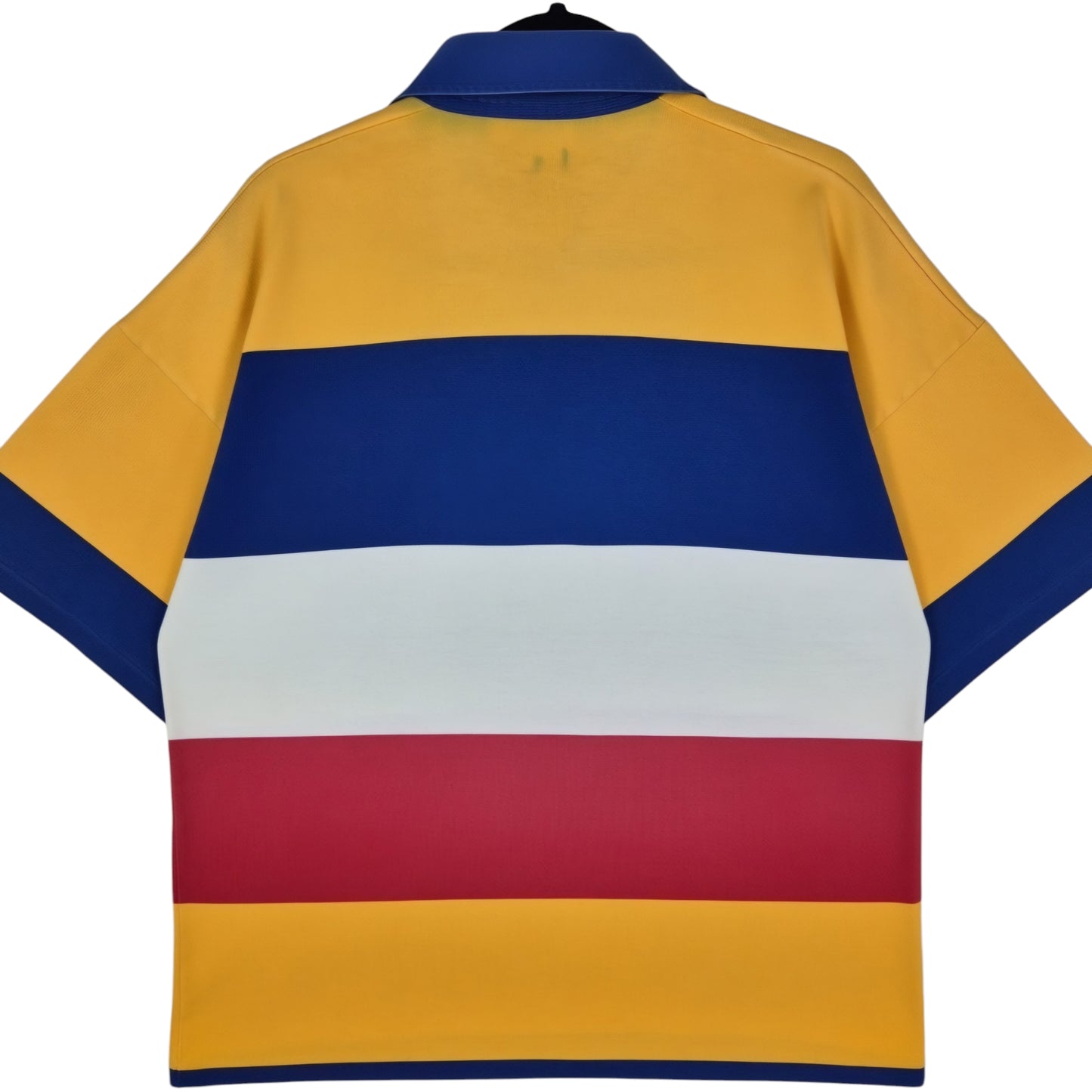 Vintage Canterbury Rugby 90's Red Yellow & Blue Referee Polo Shirt Size XL