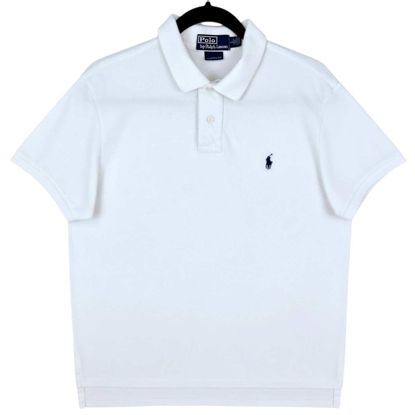 Vintage Polo Ralph Lauren 90's White Custom Fit Polo Shirt Size L