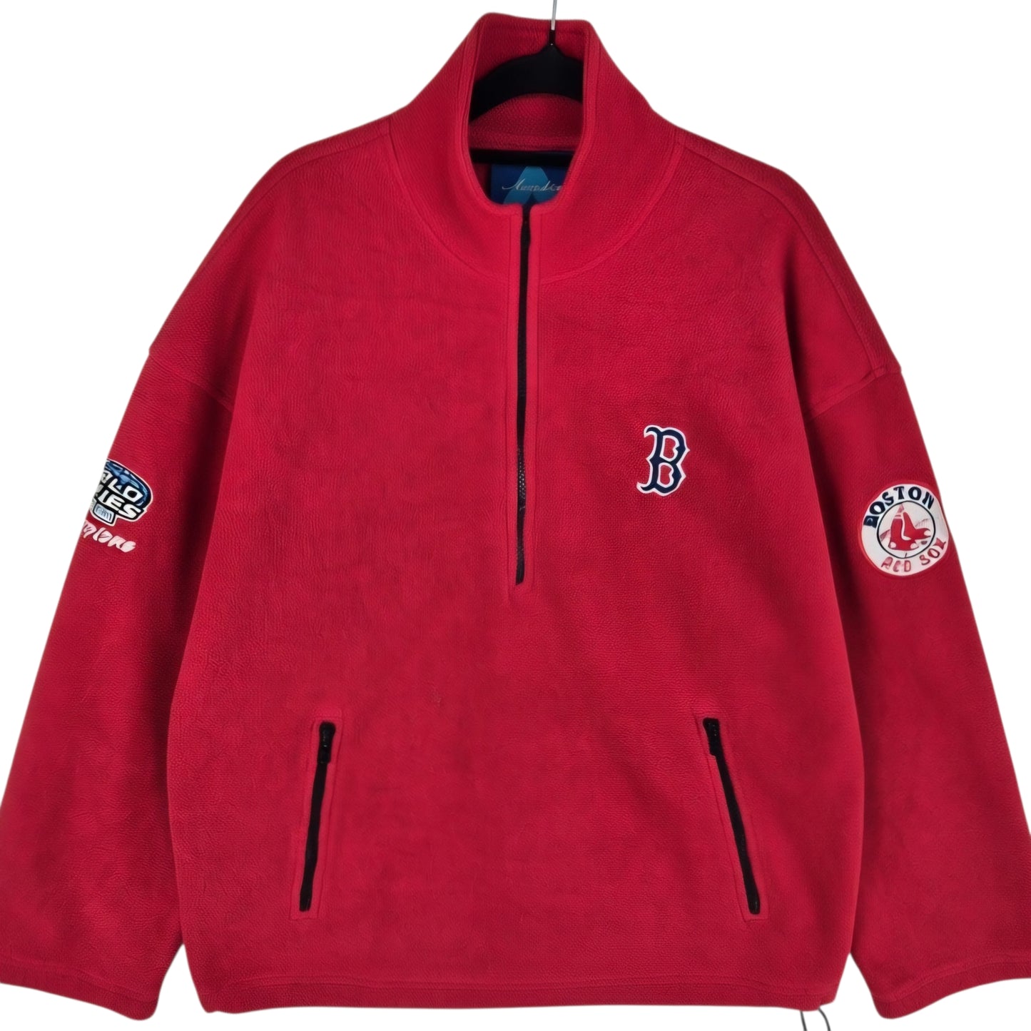 Boston Red Sox Red 2004 World Champions Half Zip Fleece Jumper Size S