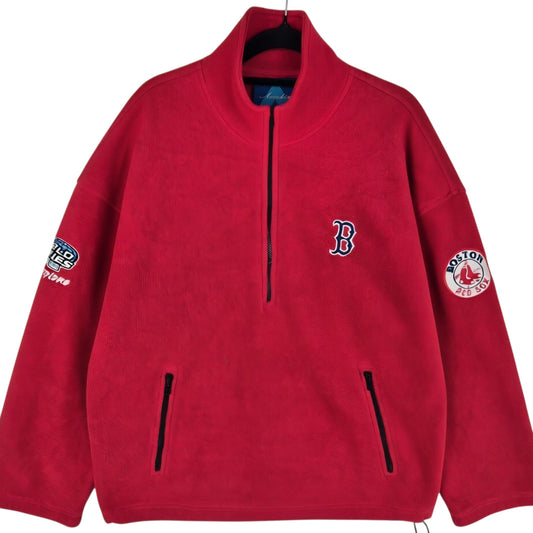 Boston Red Sox Red 2004 World Champions Half Zip Fleece Jumper Size S
